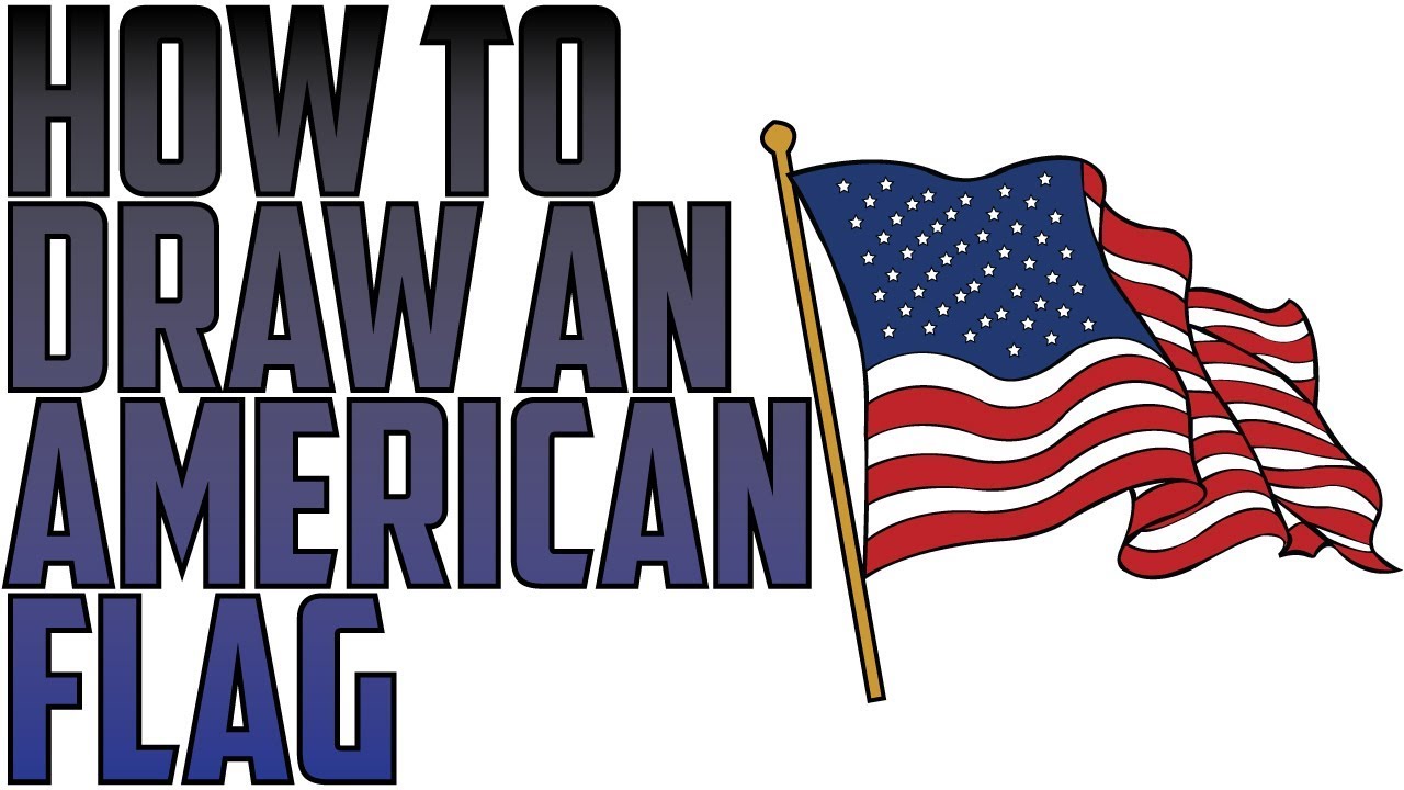 1280x720 How To Draw An American Flag Waving In The Wind