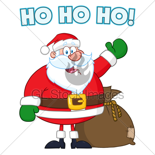 500x500 Happy Santa Claus Cartoon Mascot Character Waving Hand Dr Gl