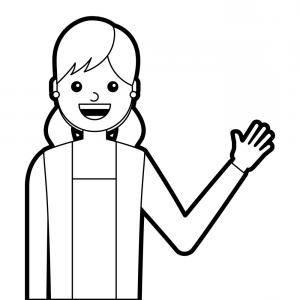 300x300 Waving Hand Vector Illustration Happy Icon Soidergi