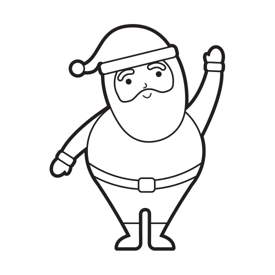 550x550 Christmas Happy Santa Claus Waving Hand