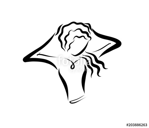 500x429 Girl With Wavy Hair, Sport And Beauty Stock Photo And Royalty