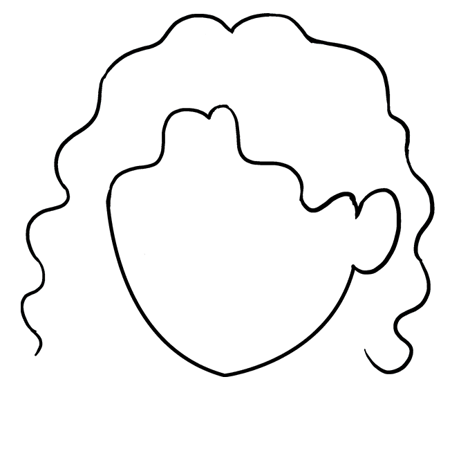 680x678 How To Draw Curly Hair Really Easy Drawing Tutorial