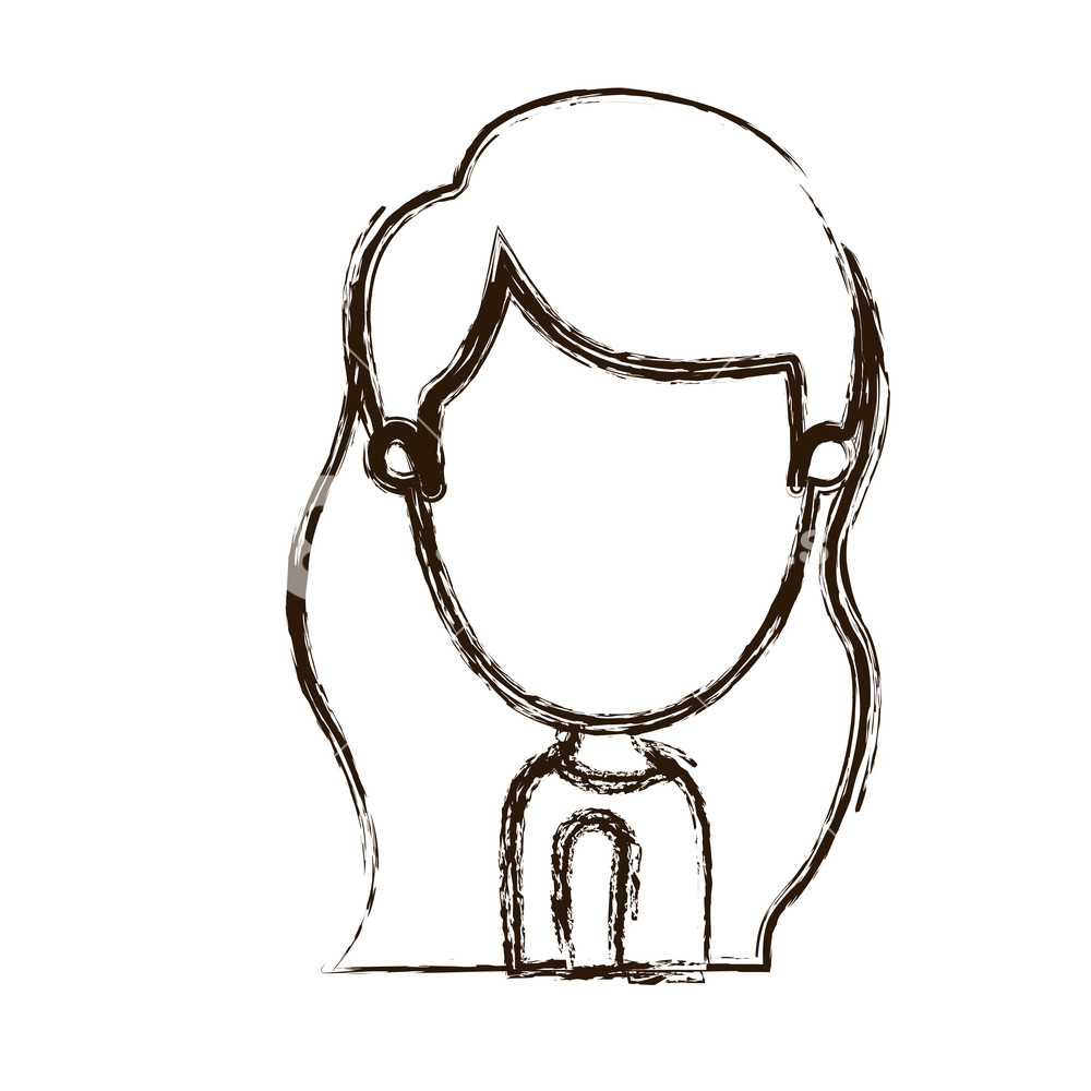 1000x1000 Blurred Thick Silhouette Caricature Faceless Side View Half Body
