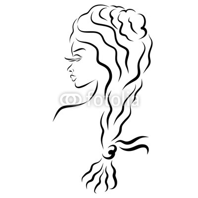400x400 Beautiful Woman With Long Wavy Hair Plaited In Pigtail Buy