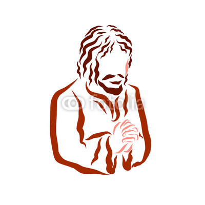 400x400 Conversation With God, Humbly Praying Man, With Wavy Hair Buy
