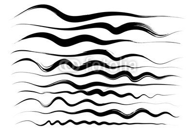 400x269 Wavy Lines, Brush Drawing Vector Brushes Hand Drawn Brushstrokes