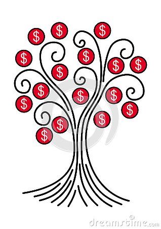 318x450 Money Tree Symbolic Metaphorical Drawing A Stylized Tree