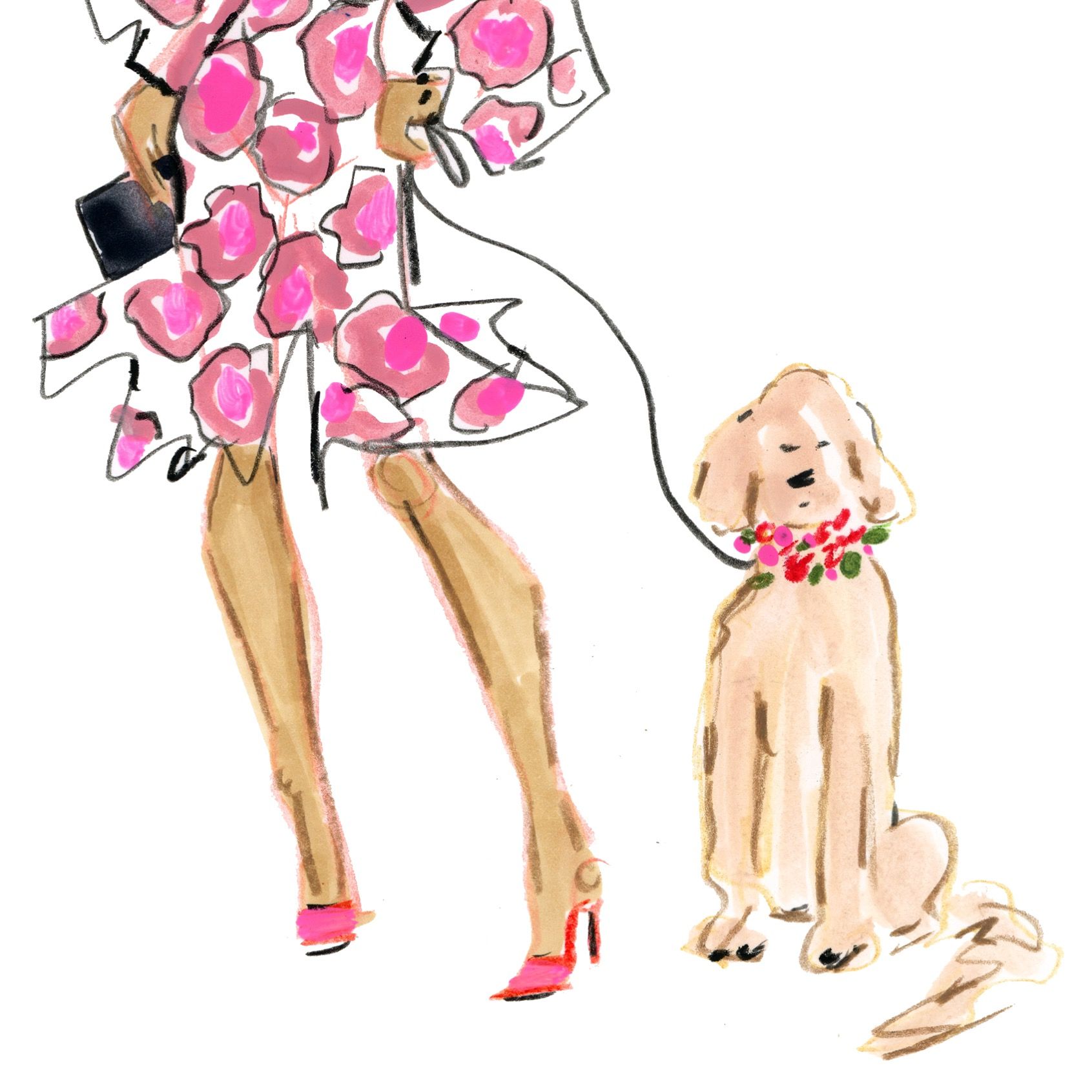 1691x1691 when in doubt wear roses fashion illustration