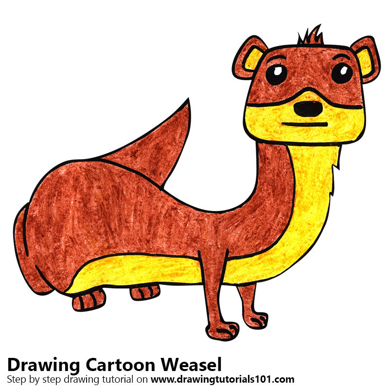 800x800 Cartoon Weasel Step