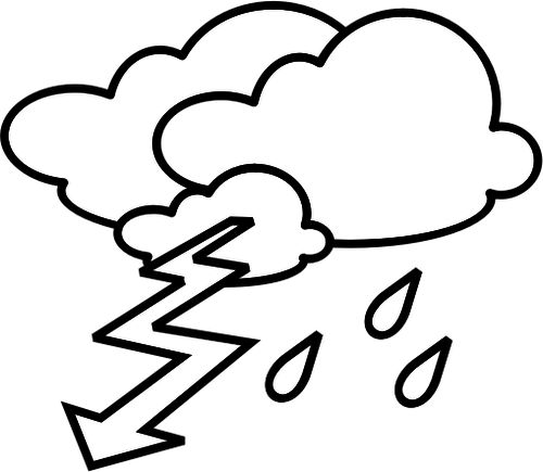 500x435 Outline Weather Forecast Icon For Thunder Vector Clip Rt Public