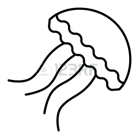 450x450 Simple Jellyfish Drawing