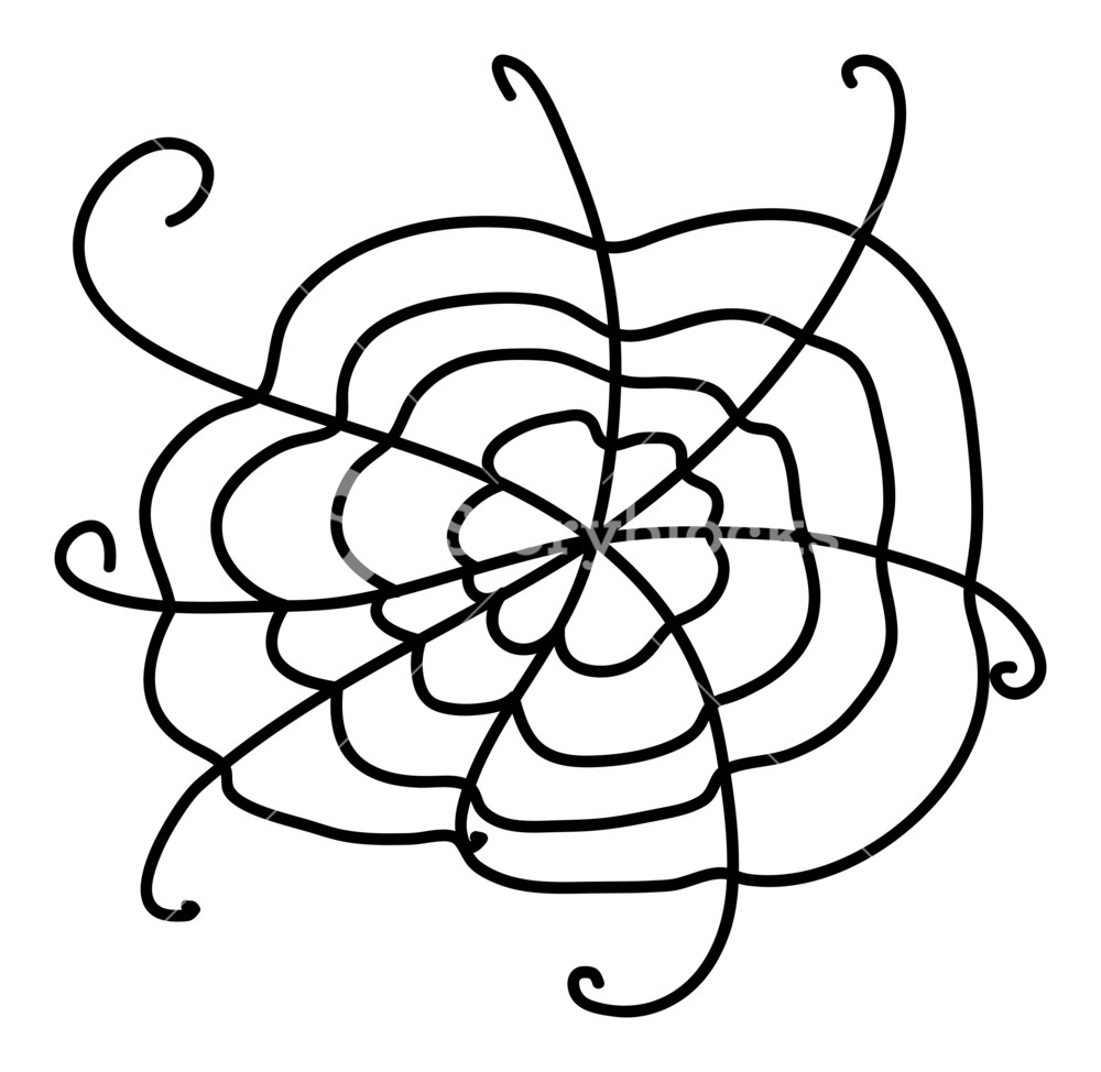 1000x974 Drawing Of Spider Web Royalty Free Stock Image