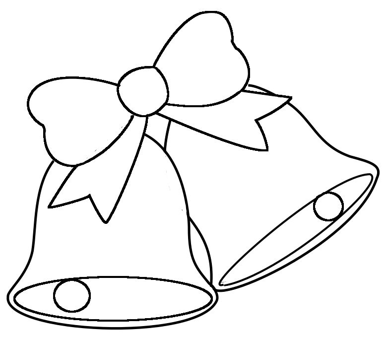 782x681 Easy Wedding Bells Clipart For Coloring