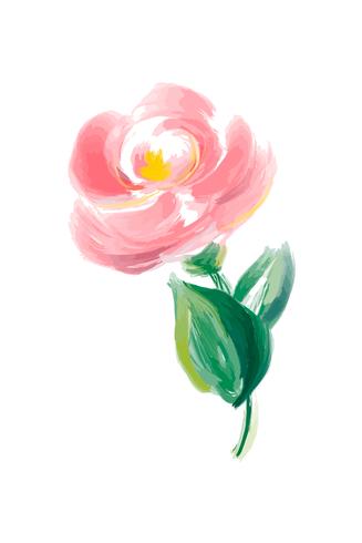 327x490 Cute Spring Watercolor Flower Rose Vector Art Isolated Object