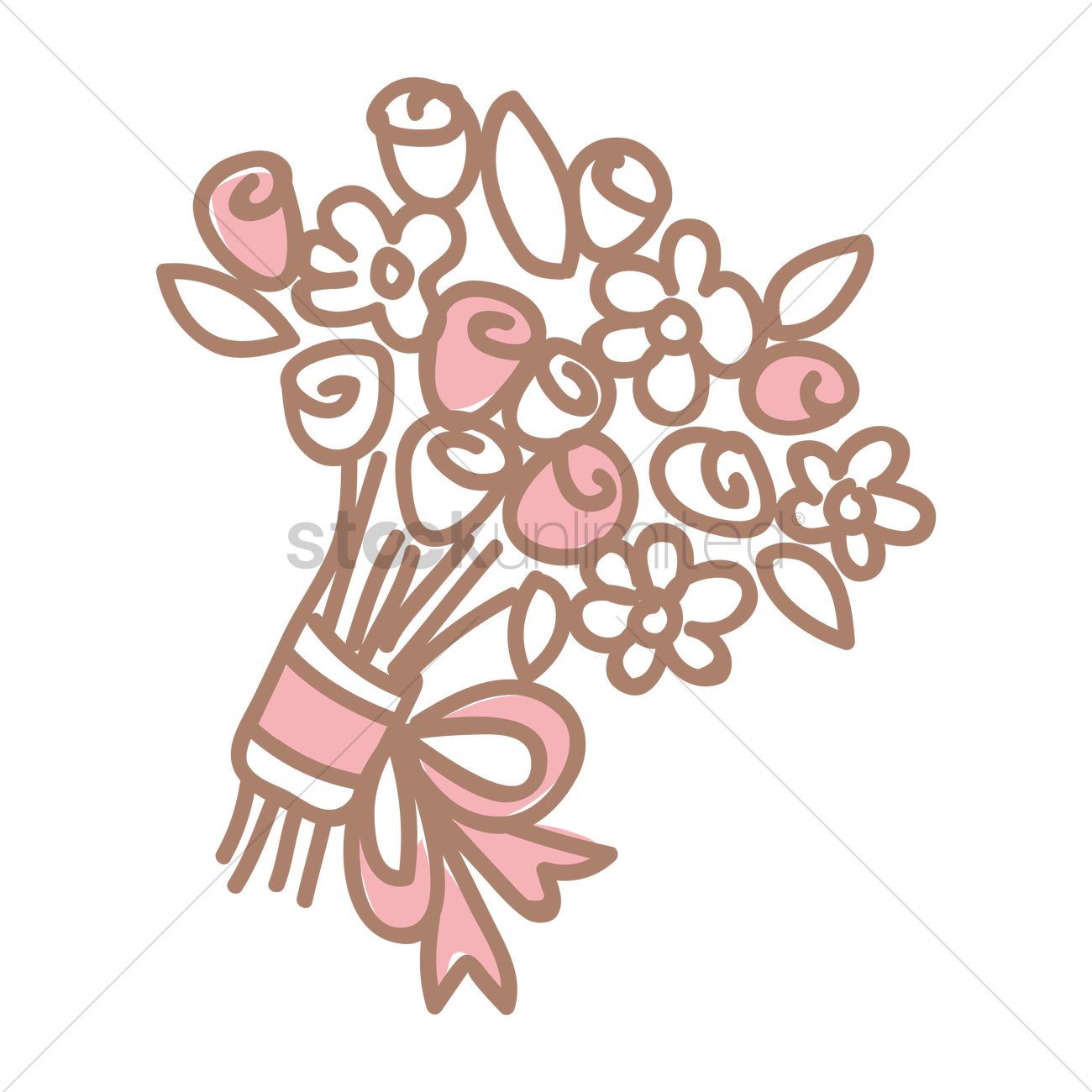 1300x1300 Wedding Bouquet Vector Image