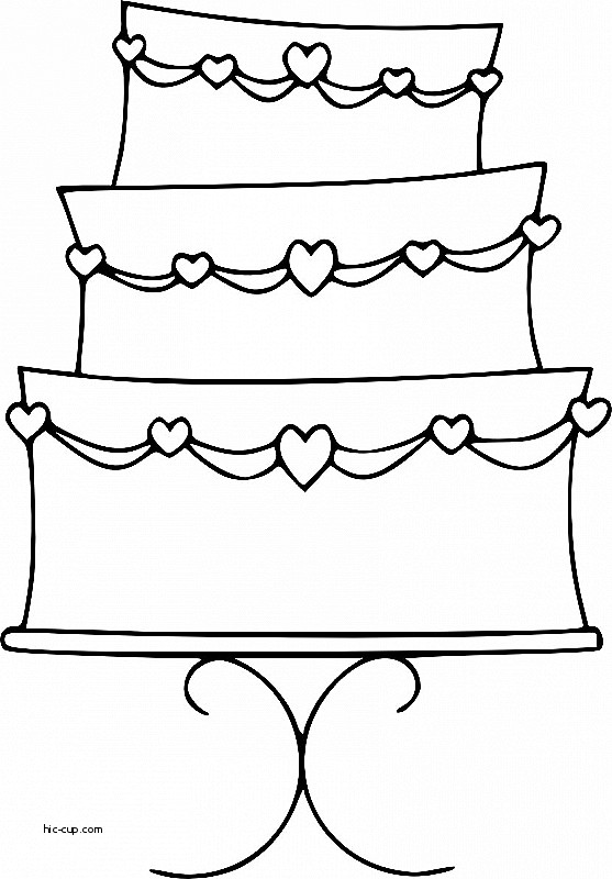 557x800 Wedding Cake Clipart Outline