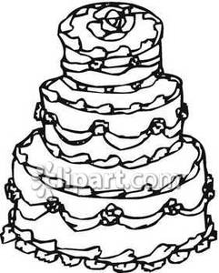 241x300 A Black And White Wedding Cake