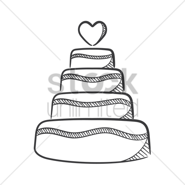 600x600 Wedding Cake Vector Image