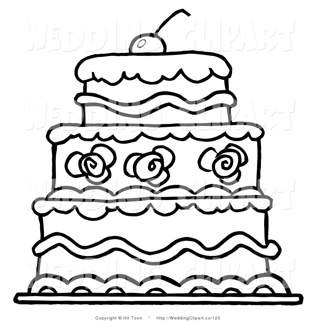 1024x1044 Clip Art Wedding Cake Clipart Images Free Line Drawing