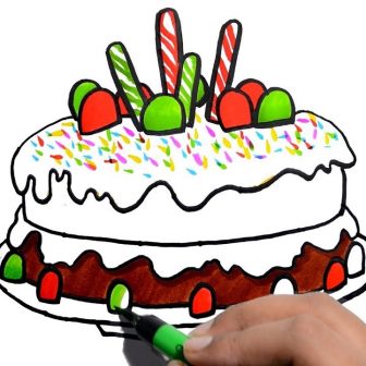 336x336 Draw A Cute Cake Wedding Big Easy How To With Face Birthday