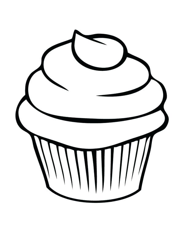 600x776 Cake Coloring Pages Cup Cake Coloring
