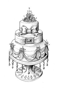 236x356 Cake Sketches And Designs New Best Wedding Cake Sketches Images