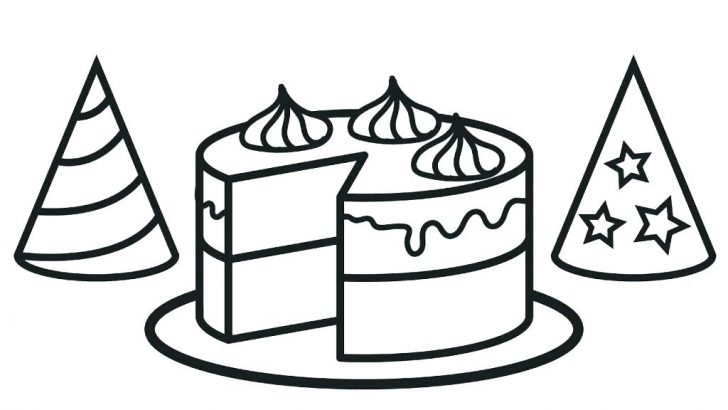 728x410 Printable Wedding Cake Coloring Pages Free Beautiful Birthday Cute