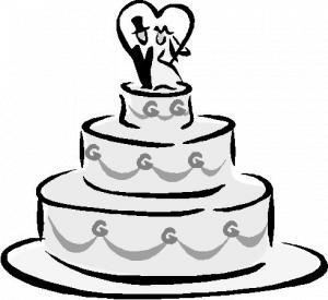 300x275 Wedding Cake Color Clipart