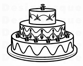 340x270 Wedding Cake Vector Etsy