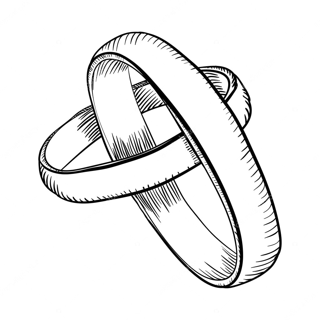 1024x1024 Wedding Ring Drawing