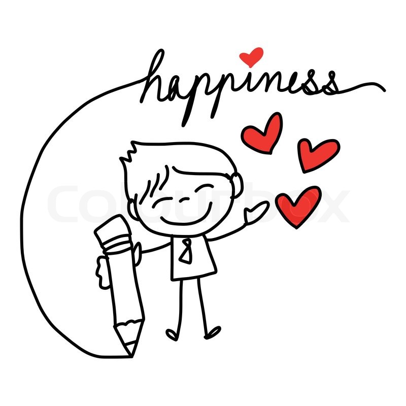 800x800 Hand Drawing Cartoon Character Lovers Stock Vector Colourbox