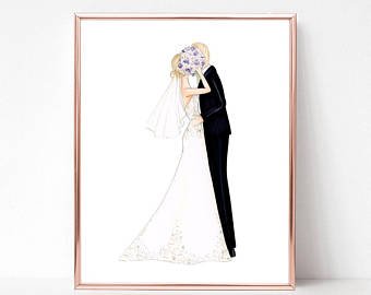 340x270 Wedding Drawing Etsy