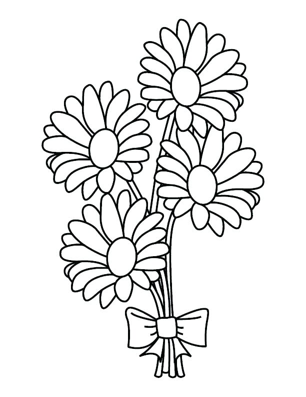 612x792 Bouquet Of Flowers Coloring