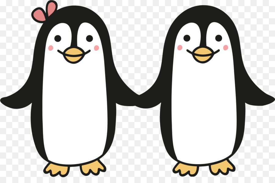 900x600 Penguin, Drawing, Bird, Transparent Png Image Clipart Free Download