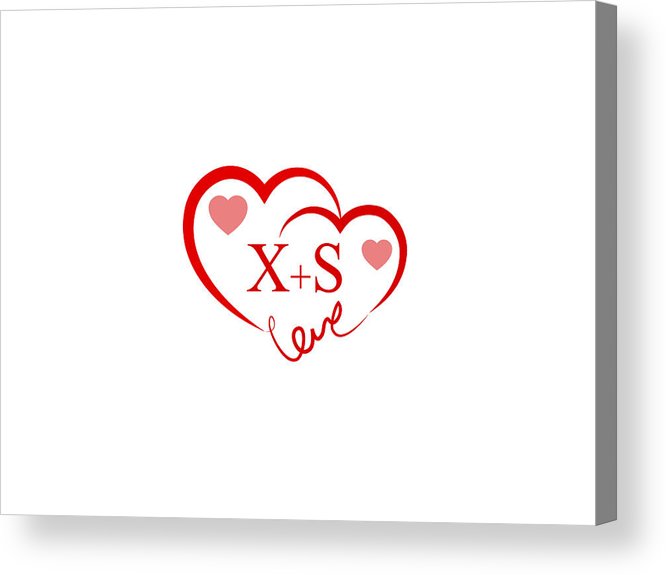 666x575 Xs Initial Wedding Invitation, Love Icon Template Vector Acrylic