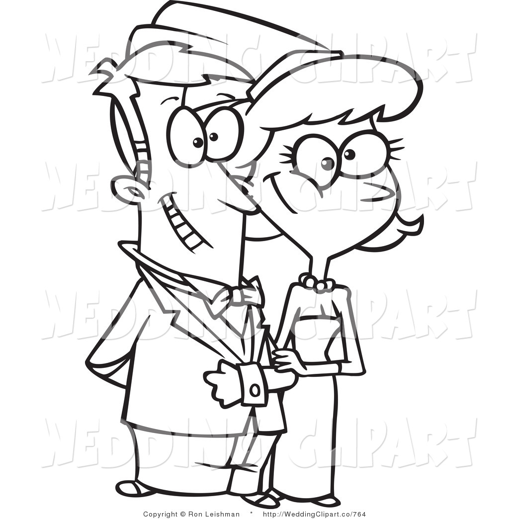 1024x1044 Vector Cartoon Marriage Clipart Of A Wedding Line Art Design