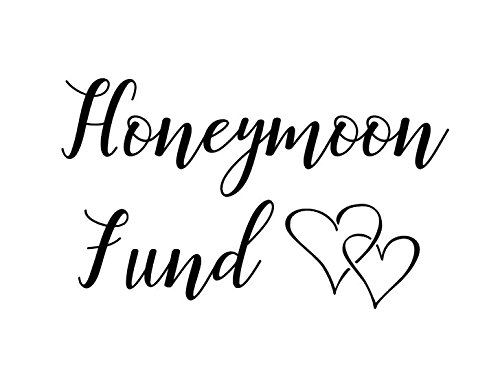 500x380 Honeymoon Fund Script Decal, Wedding Fund Decal
