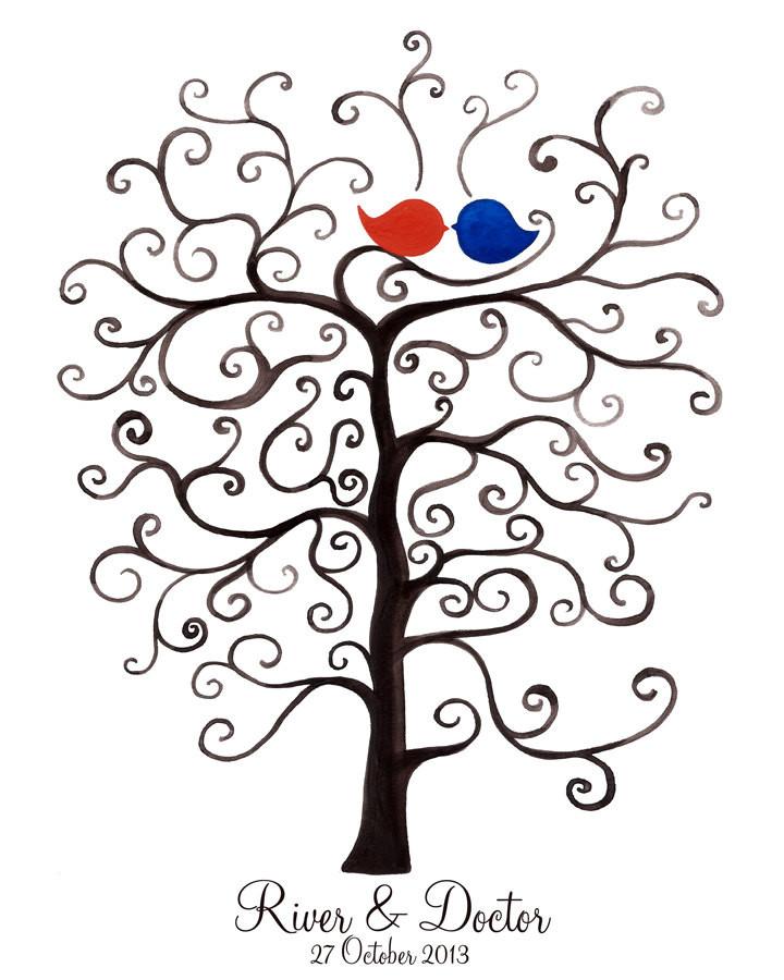 720x900 Fingerprint Wedding Tree Guest Book Alternative