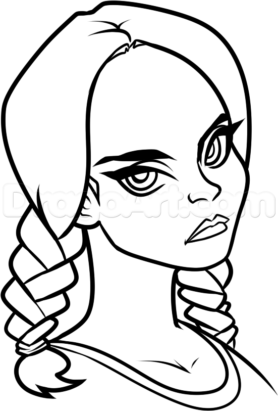 Wednesday Addams Coloring Sheet Coloring Pages