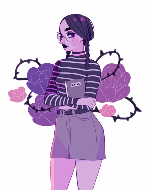 500x624 witchy wednesday addams happy halloween!!! character design