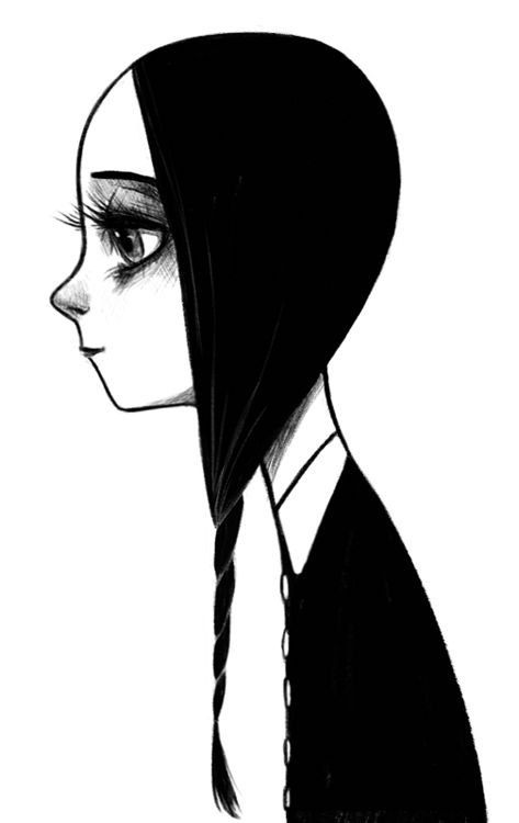 473x750 digital drawings on behance painting in wednesday addams