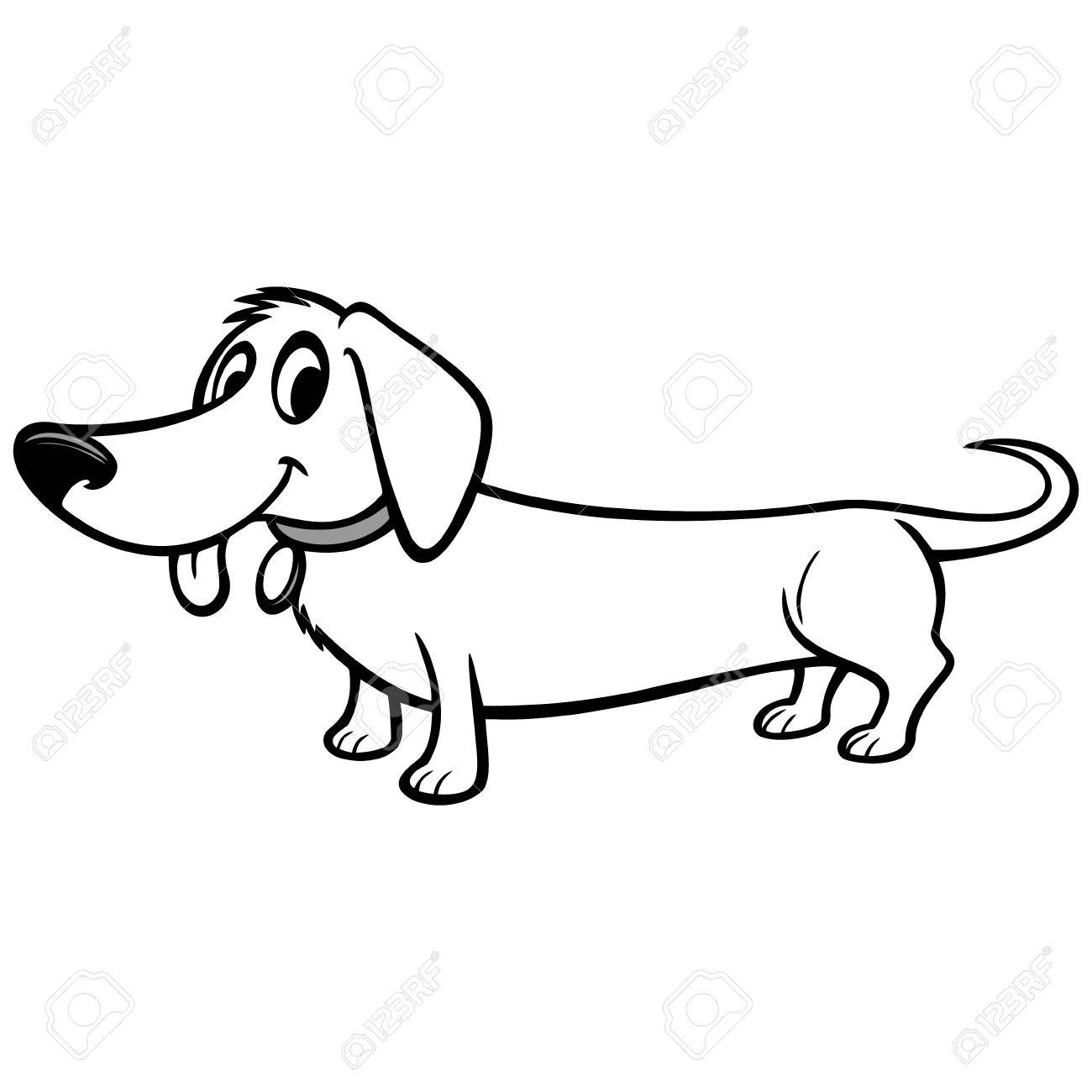 1300x1300 Huge Collection Of 'dachshund Cartoon Drawing' Download More Than