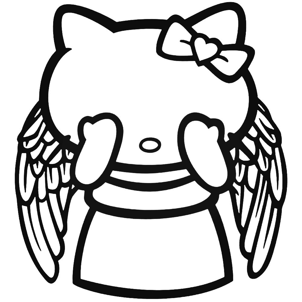 1000x1000 Hello Kitty Doctor Who Weeping Angel Decal