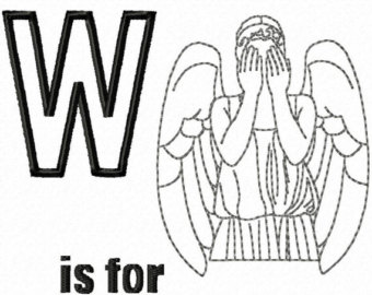 340x270 Machine Embroidery Design Weeping Angel Etsy