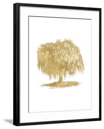 362x450 Weeping Willow Tree Golden White Art Print