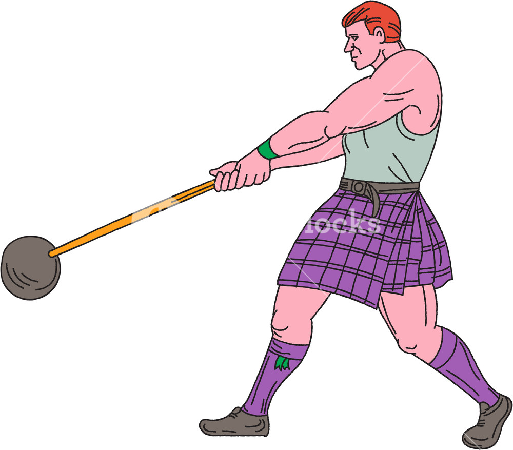1000x877 Drawing Sketch Style Illustration Of A Scottish Heavy Event