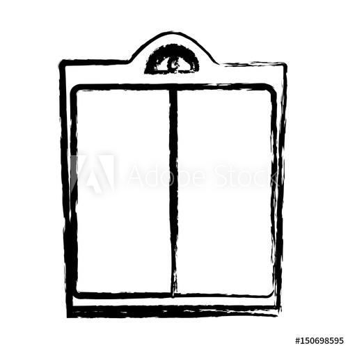 500x500 Sketch Weight Scale Loss Measuring Design Vector Illustration