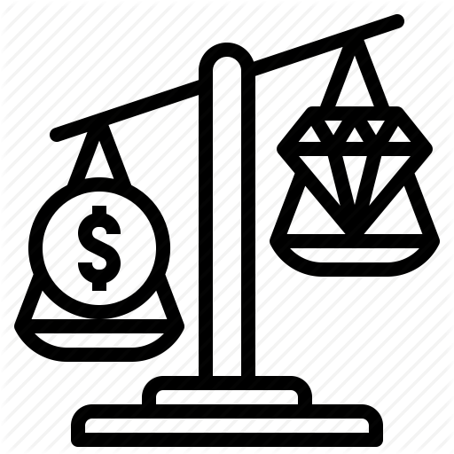 512x512 Coin, Diamond, Economics, Economy, Scale, Weight Icon