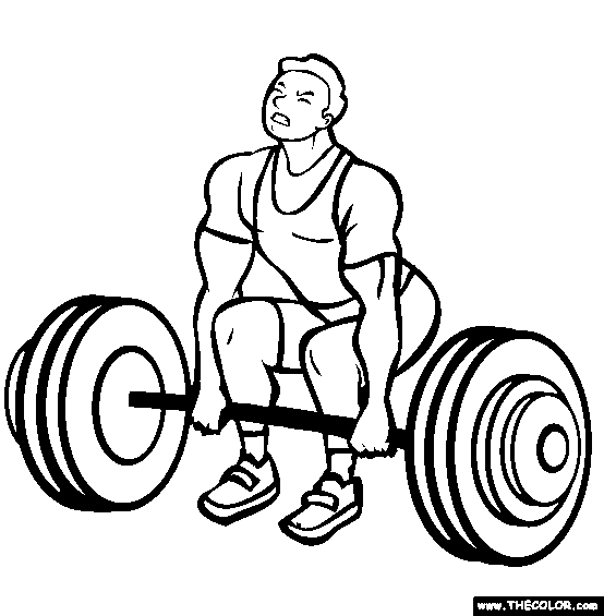 554x565 Weightlifting Coloring