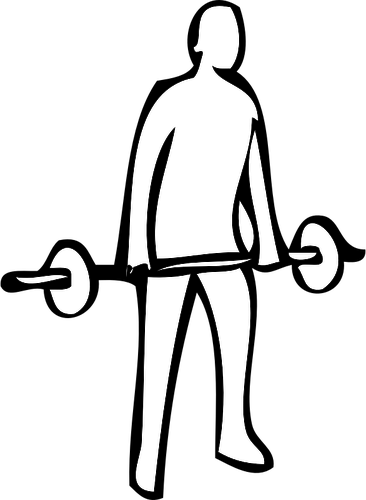 366x500 Weightlifting Exercise Instruction Vector Clip Art